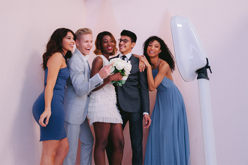 Guests enjoying an OMG! photo booth